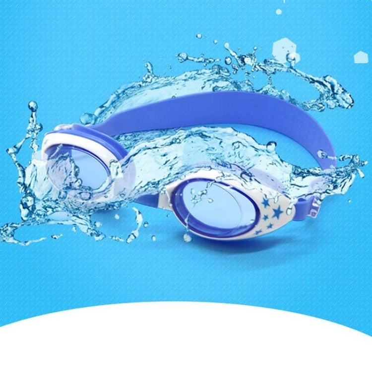 Occhialini da nuoto in silicone antiappannamento con motivo a stella con tappi per le orecchie per bambini, G-909 (Blue), G-909 (Pink)