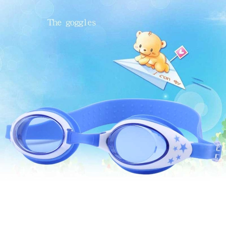 Occhialini da nuoto in silicone antiappannamento con motivo a stella con tappi per le orecchie per bambini, G-909 (Blue), G-909 (Pink)