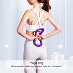 Anello di allungamento della fascia del cerchio di yoga del doppio punto di massaggio in PP Anello di resistenza del pilates, Dark Blue, Pink, Green, Grass Green, Light Pink, Purple, Sky Blue, Yellow