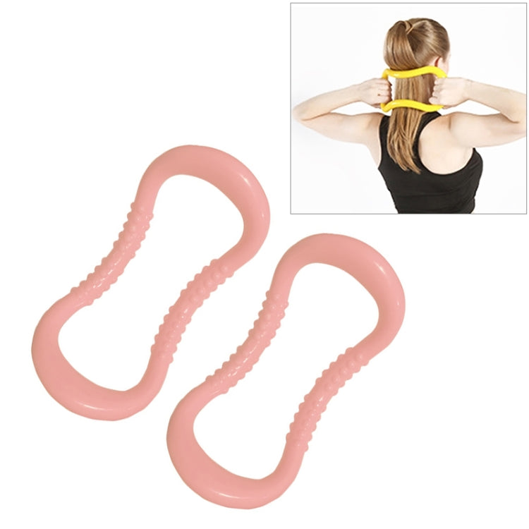 Anello di allungamento della fascia del cerchio di yoga del punto di massaggio doppio di PP di 2 pezzi Anello di resistenza di Pilates, Dark Blue, Pink, Green, Grass Green, Light Pink, Purple, Sky Blue, Yellow