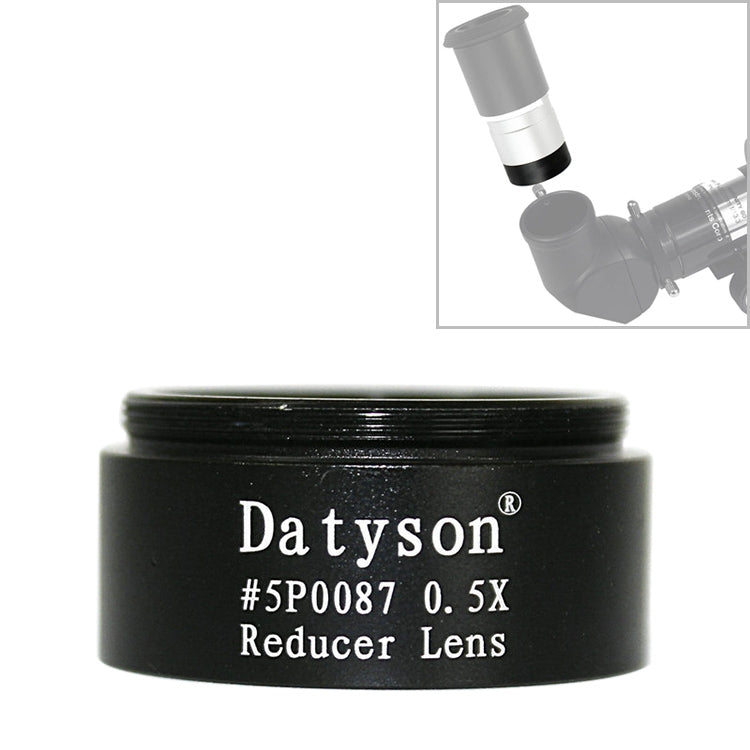 Datyson 5P0087 Accessori per telescopio astronomico con filettatura fine Riduttore per lente di defocalizzazione 0,5X da 1,25 pollici, 5P0087 Fine Thread