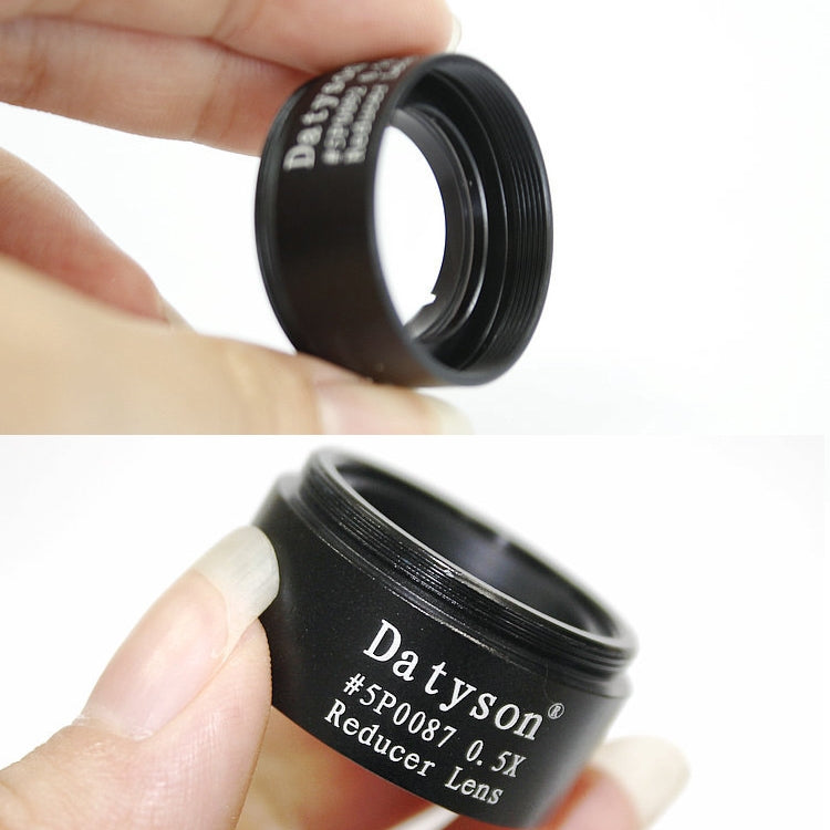 Datyson 5P0087 Accessori per telescopio astronomico con filettatura fine Riduttore per lente di defocalizzazione 0,5X da 1,25 pollici, 5P0087 Fine Thread
