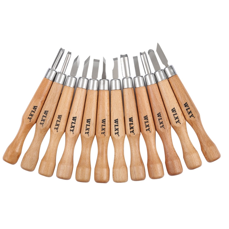 WLXY 12 pezzi/set scalpelli per intaglio del legno coltello per intaglio del legno di base lavorazione timbri in gomma fatti a mano utensili manuali, WL-9330