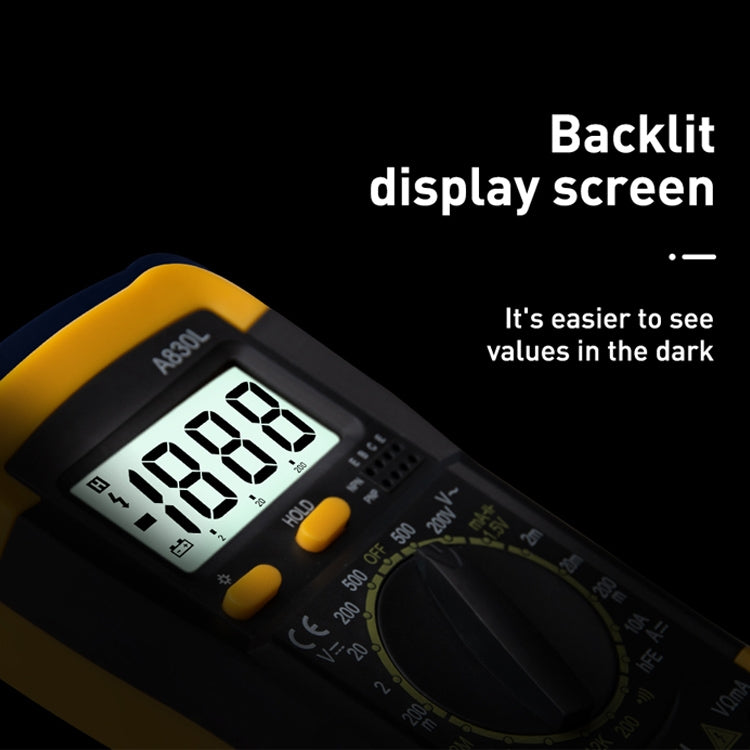 ANENG A830L Portable Multimeter Household Electrical Tool (Yellow Gray), OG8759A, OG8759B, OG8759C, OG8759D, OG8759E, OG8759F