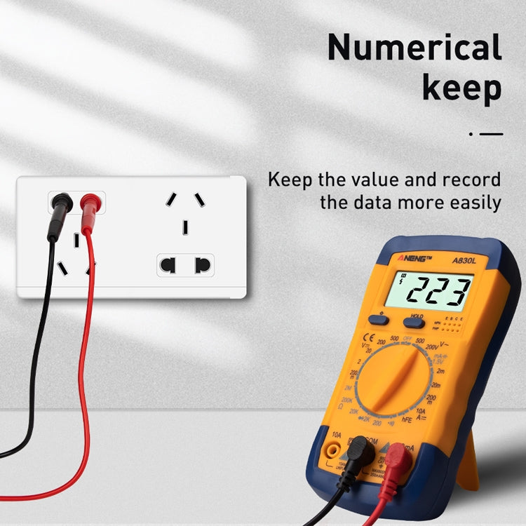 ANENG A830L Portable Multimeter Household Electrical Tool (Yellow Gray), OG8759A, OG8759B, OG8759C, OG8759D, OG8759E, OG8759F