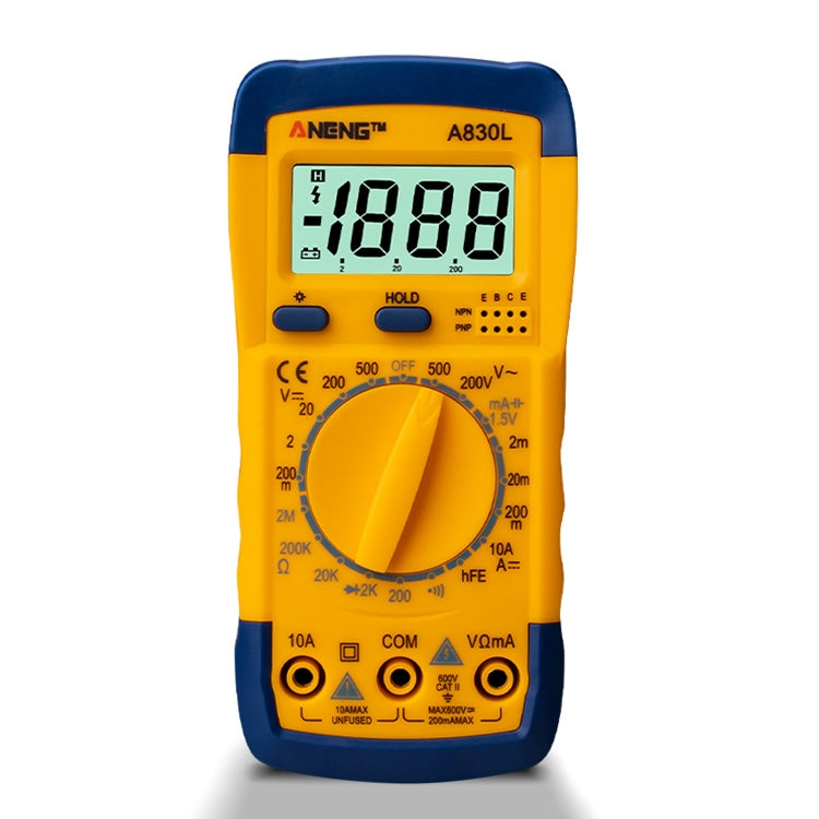 ANENG A830L Multimetro portatile Strumento elettrico domestico (giallo grigio), OG8759A, OG8759B, OG8759C, OG8759D, OG8759E, OG8759F