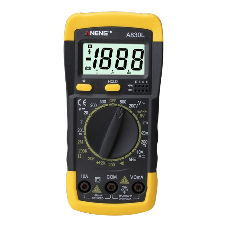 ANENG A830L Portable Multimeter Household Electrical Tool (Yellow Gray), OG8759A, OG8759B, OG8759C, OG8759D, OG8759E, OG8759F