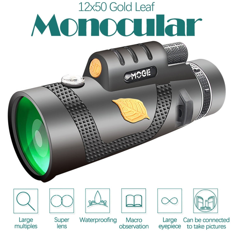 Telescopio monoculare per visione notturna professionale Moge 12x50 HD, Moge 12x50