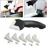 2 pezzi di sigillante siliconico per la pulizia delle pareti di vetro, mastice per pareti in marmo, strumento multifunzionale per calafataggio conico, 6 Pcs/set