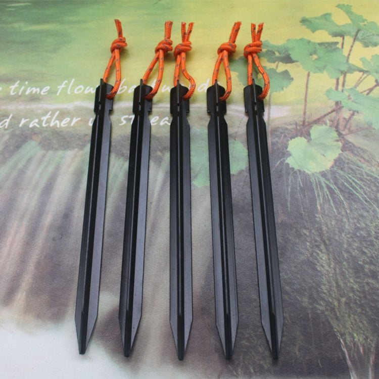 Accessori per tende da viaggio per esterni con chiodi per picchetti per tende in lega di alluminio da 5 pezzi con corda, lunghezza: 18 cm