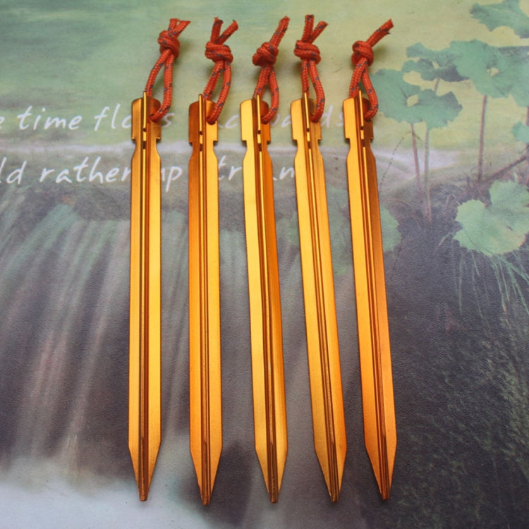 Accessori per tende da viaggio per esterni con chiodi per picchetti per tende in lega di alluminio da 5 pezzi con corda, lunghezza: 18 cm