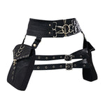 FBG003BK Marsupio da donna in pelle PU, dimensioni: 23 x 19,5 cm, lunghezza cinturino: 130 cm, 23 x 19.5cm