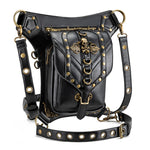 FHG131BK Borsa a tracolla monospalla in pelle PU con decorazione testa di teschio multifunzionale per donna, 21 x 16cm