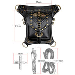 FHG131BK Borsa a tracolla monospalla in pelle PU con decorazione testa di teschio multifunzionale per donna, 21 x 16cm