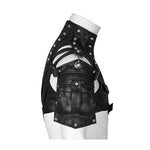 FHG303BK Borsa monospalla in pelle a forma di armatura da donna, Armor Shape