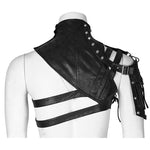 FHG303BK Borsa monospalla in pelle a forma di armatura da donna, Armor Shape