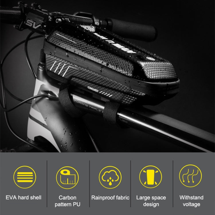 WILD MAN E5 Borsa anteriore impermeabile Borsa per tubo per bicicletta MTB di grande capacità Accessori per l'equitazione, E5