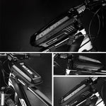 WILD MAN E5 Borsa anteriore impermeabile Borsa per tubo per bicicletta MTB di grande capacità Accessori per l'equitazione, E5