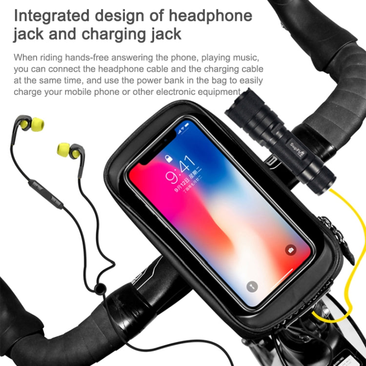 WILD MAN E1 Borsa anteriore impermeabile Set di telefoni cellulari MTB Borsa per tubo per bicicletta Accessori per l'equitazione, E1 (Black), E1 (Red)