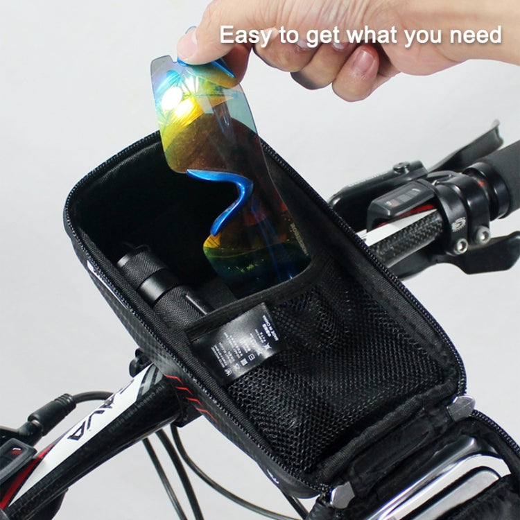 WILD MAN E1 Borsa anteriore impermeabile Set di telefoni cellulari MTB Borsa per tubo per bicicletta Accessori per l'equitazione, E1 (Black), E1 (Red)