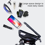 WILD MAN E1 Borsa anteriore impermeabile Set di telefoni cellulari MTB Borsa per tubo per bicicletta Accessori per l'equitazione, E1 (Black), E1 (Red)