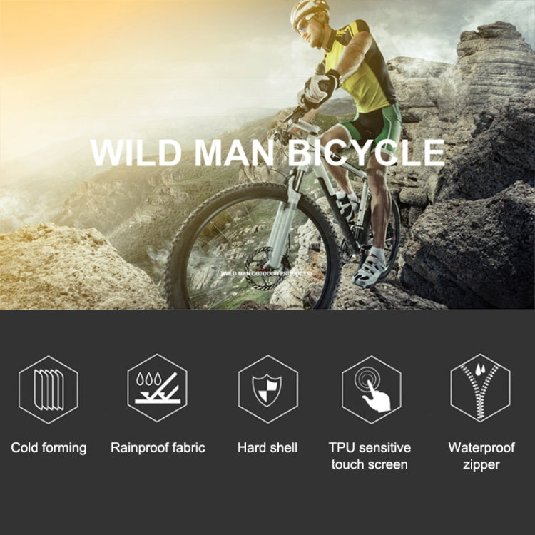 WILD MAN E2 Borsa anteriore impermeabile Set di telefoni cellulari MTB Borsa per tubo per bicicletta Accessori per l'equitazione, E2 (Black), E2 (Red)
