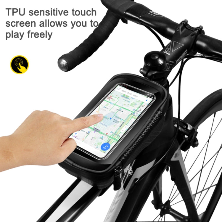 WILD MAN E2 Borsa anteriore impermeabile Set di telefoni cellulari MTB Borsa per tubo per bicicletta Accessori per l'equitazione, E2 (Black), E2 (Red)