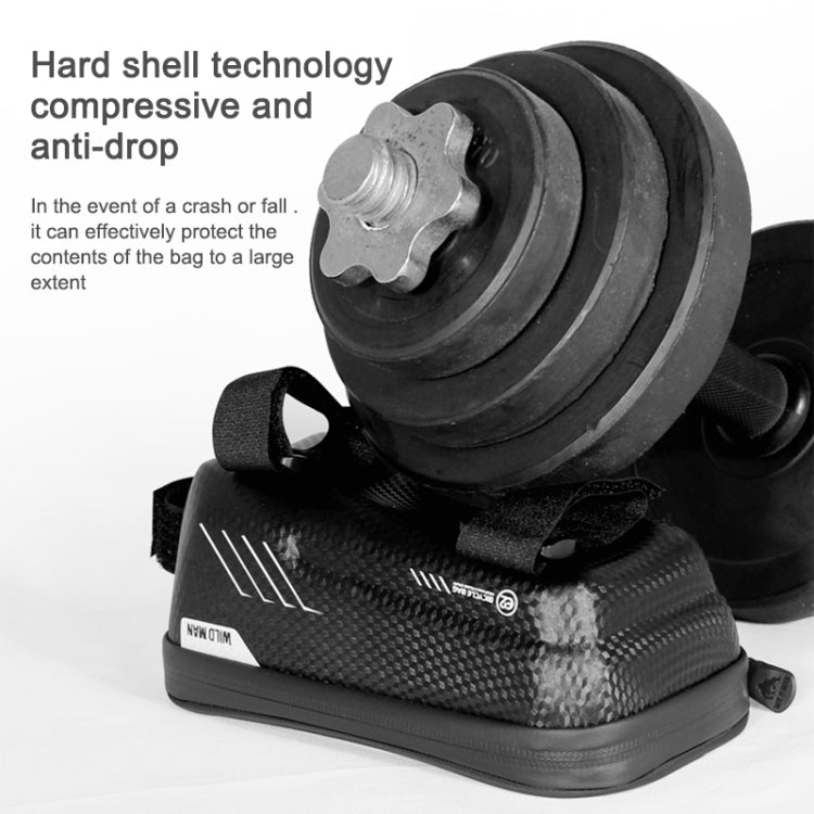 WILD MAN E2 Borsa anteriore impermeabile Set di telefoni cellulari MTB Borsa per tubo per bicicletta Accessori per l'equitazione, E2 (Black), E2 (Red)