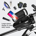 WILD MAN E2 Borsa anteriore impermeabile Set di telefoni cellulari MTB Borsa per tubo per bicicletta Accessori per l'equitazione, E2 (Black), E2 (Red)