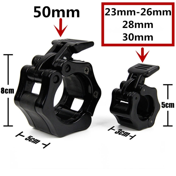 Fibbia in plastica per bilanciere con bloccaggio rapido per barra austriaca, diametro: 25 mm (nero), 25mm