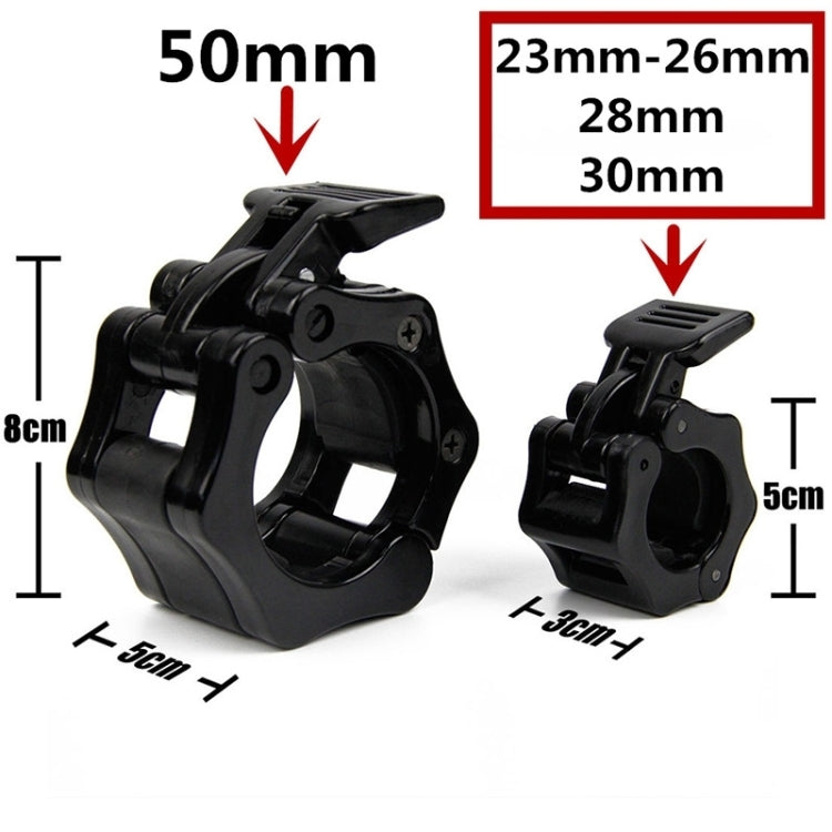 Fibbia in plastica per bilanciere con bloccaggio rapido per barra austriaca, diametro: 25 mm (nero), 25mm