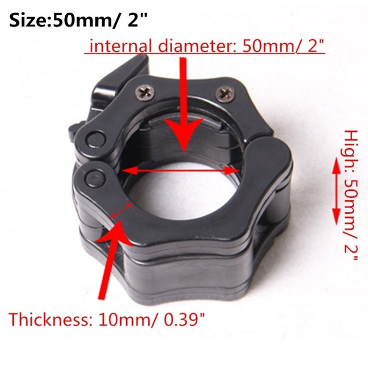 Fibbia in plastica per bilanciere con bloccaggio rapido per barra austriaca, diametro: 25 mm (nero), 25mm