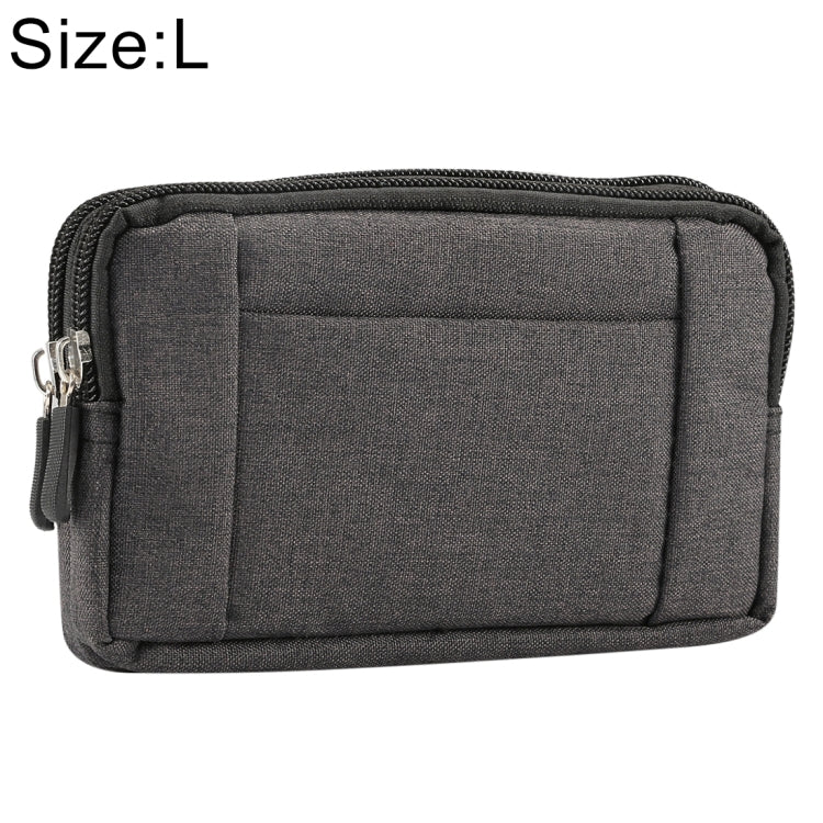Marsupio sportivo per telefono universale in denim per smartphone da 5,5~6,3 pollici, misura: L, L