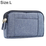 Marsupio sportivo per telefono universale in denim per smartphone da 5,5~6,3 pollici, misura: L, L
