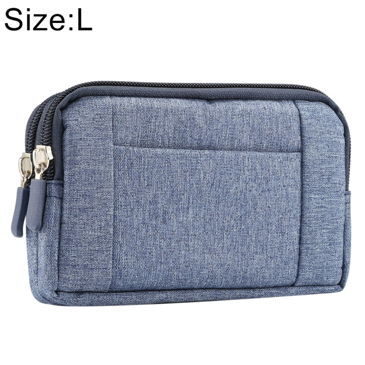Marsupio sportivo per telefono universale in denim per smartphone da 5,5~6,3 pollici, misura: L, L