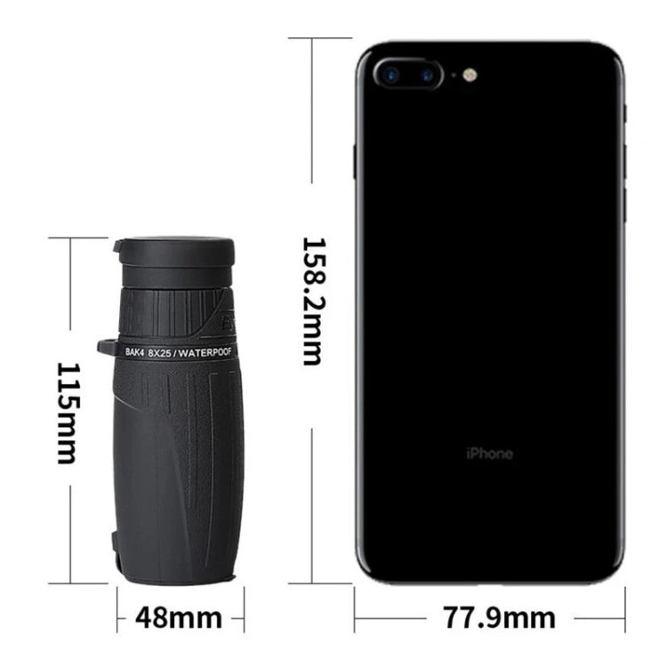 Eyeskey 10X25 Binocolo monoculare portatile Telescopio per visione notturna a bassa luminosità e campo ampio, 10X25