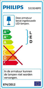 Lampada da parete dimmerabile 2200k-2700k 2x4.5W 1000lm Philips 8718696154564 5319248PO P1022