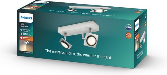 Lampada da parete dimmerabile 2200k-2700k 2x4.5W 1000lm Philips 8718696154564 5319248PO P1022