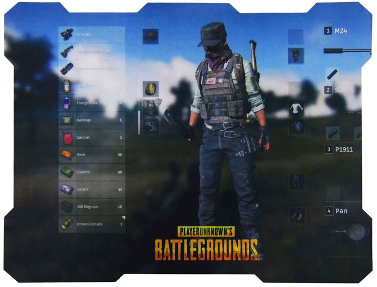 Tappetino Mouse 30x23cm PlayerUnknown's Battlegrounds Inventario