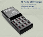 Caricabatterie 12 porte USB 60W 1.5A/2.5A/3.5A 7893063018159 Q-CD630 P1262