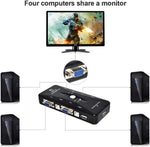 Switch KVM 4 porte USB 2.0 connettori USB/VGA KVM41UA P1348