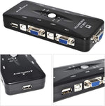 Switch KVM 4 porte USB 2.0 connettori USB/VGA KVM41UA P1348