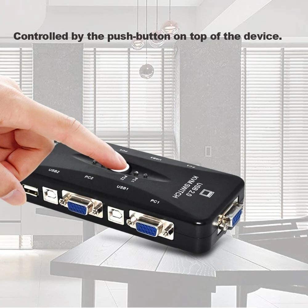 Switch KVM 4 porte USB 2.0 connettori USB/VGA KVM41UA P1348