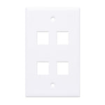Placca per frutti keystone 4 posti bianca Intellinet 766623163316 163316 P1440