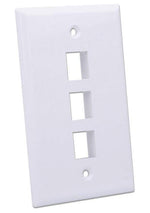 Placca per frutti keystone 3 posti bianca Intellinet