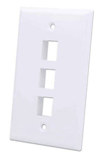 Placca per frutti keystone 3 posti bianca Intellinet 766623163309  163309 P1451