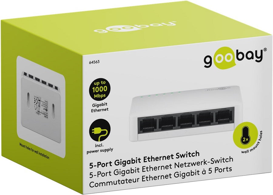 Switch di rete Gigabit Ethernet a 5 porte 4040849645631 64563 P1456