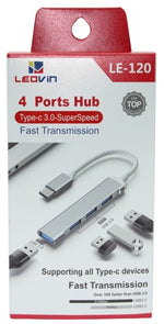 Hub USB slim type C 4xUSB 3.0 6920160001201 LE-120 P228
