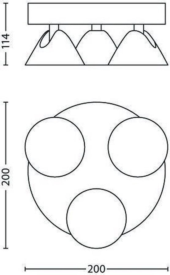 Lampada applique da soffitto dimmerabile 3x4.5W 1500lm 2700k luce calda Philips  8718291488347 532893116 P292