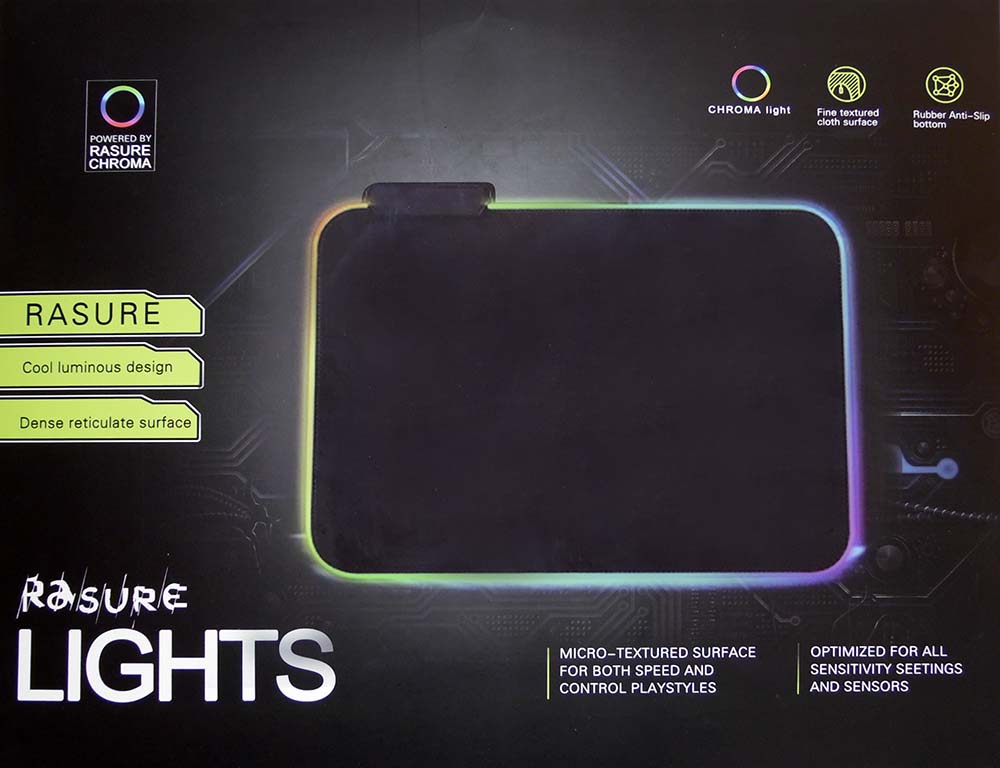 Tappetino Mouse da gioco con illuminazione LED 35x25 cm